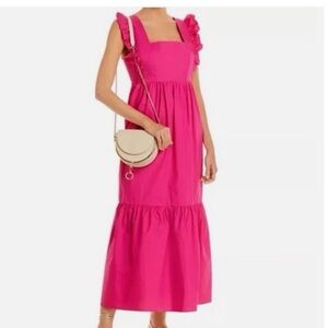 Pink Ruffle Maxi Dress
